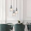 Decant 4 Clear Cut-Glass Retro Vintage Pendant
