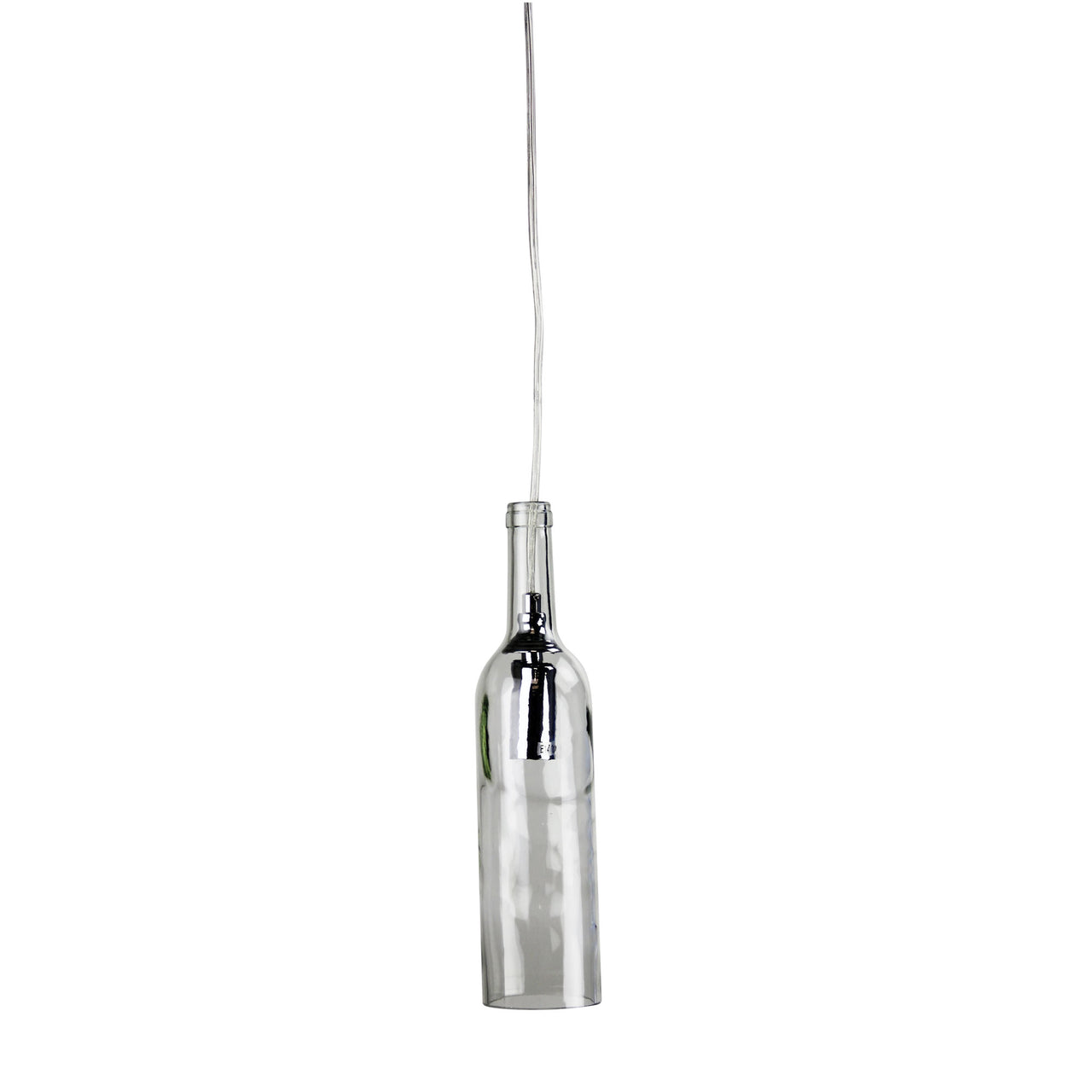 Vin Wine Bottle Clear Glass Pendant E14