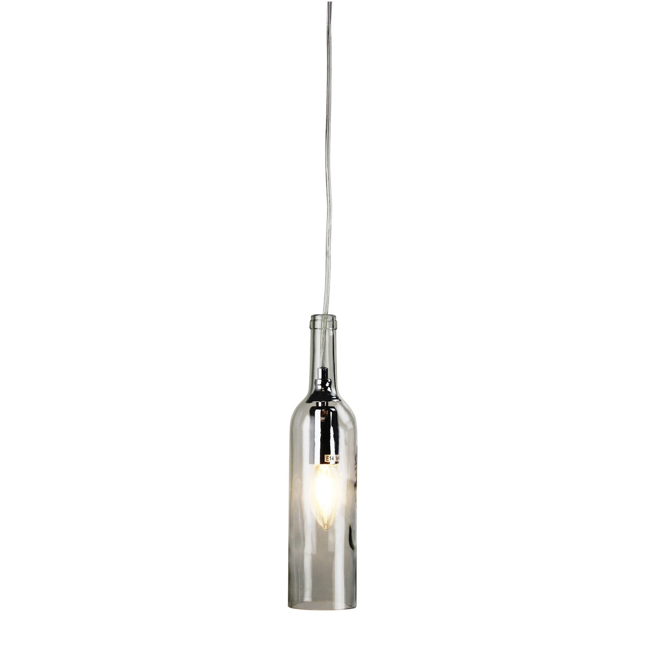 Vin Clear Glass Wine Bottle Pendant