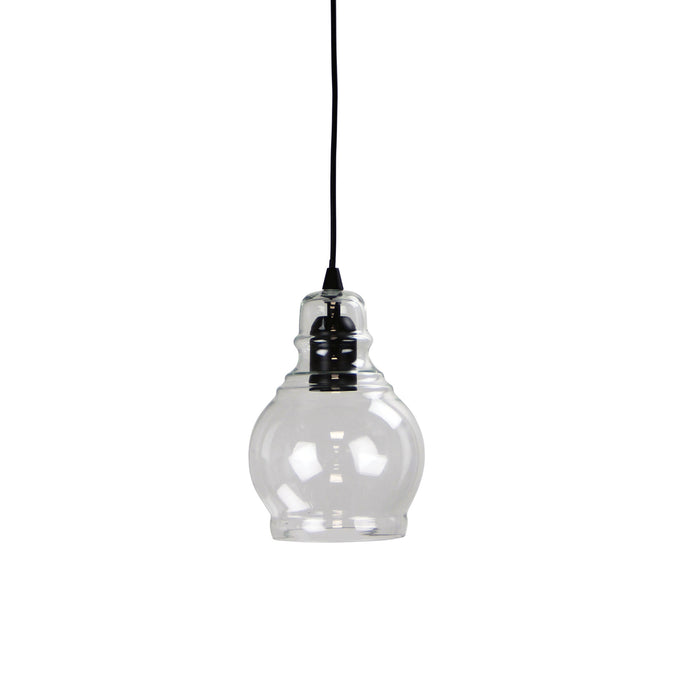 Auburn 3 Clear Glass Single Pendant