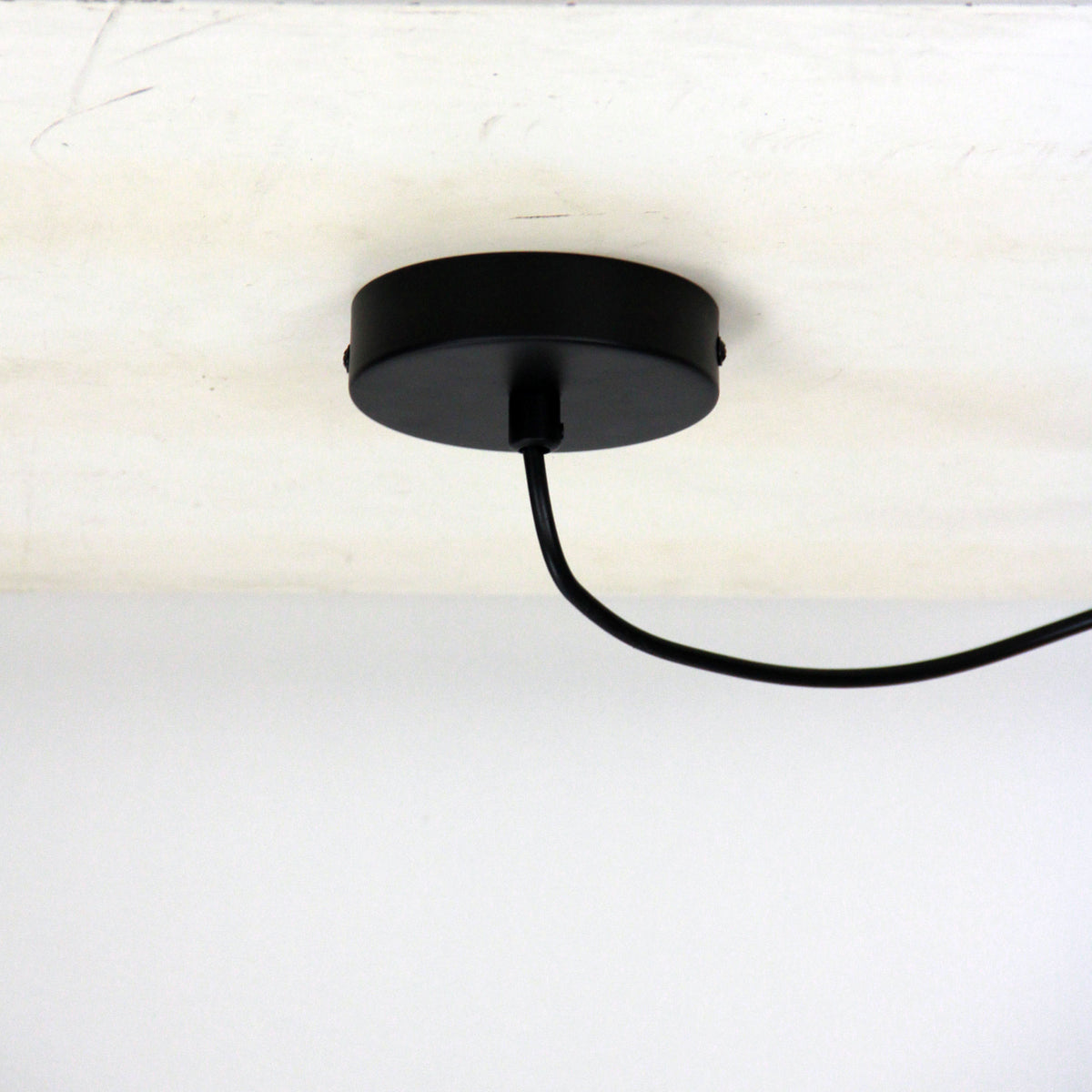 Auburn 2 Black & Clear Glass Single Pendant