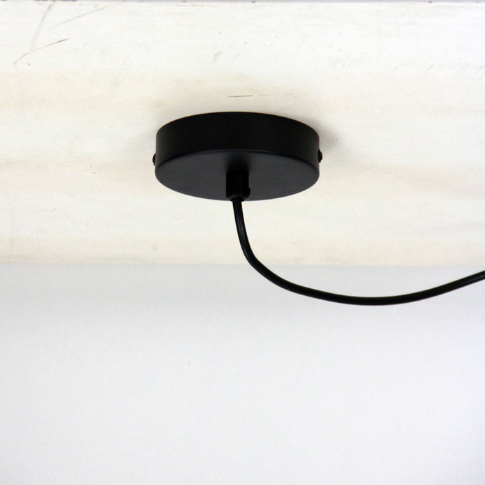 Auburn 2 Black & Clear Glass Single Pendant