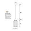 Bolli 130 Real Timber & Opal Glass Pendant