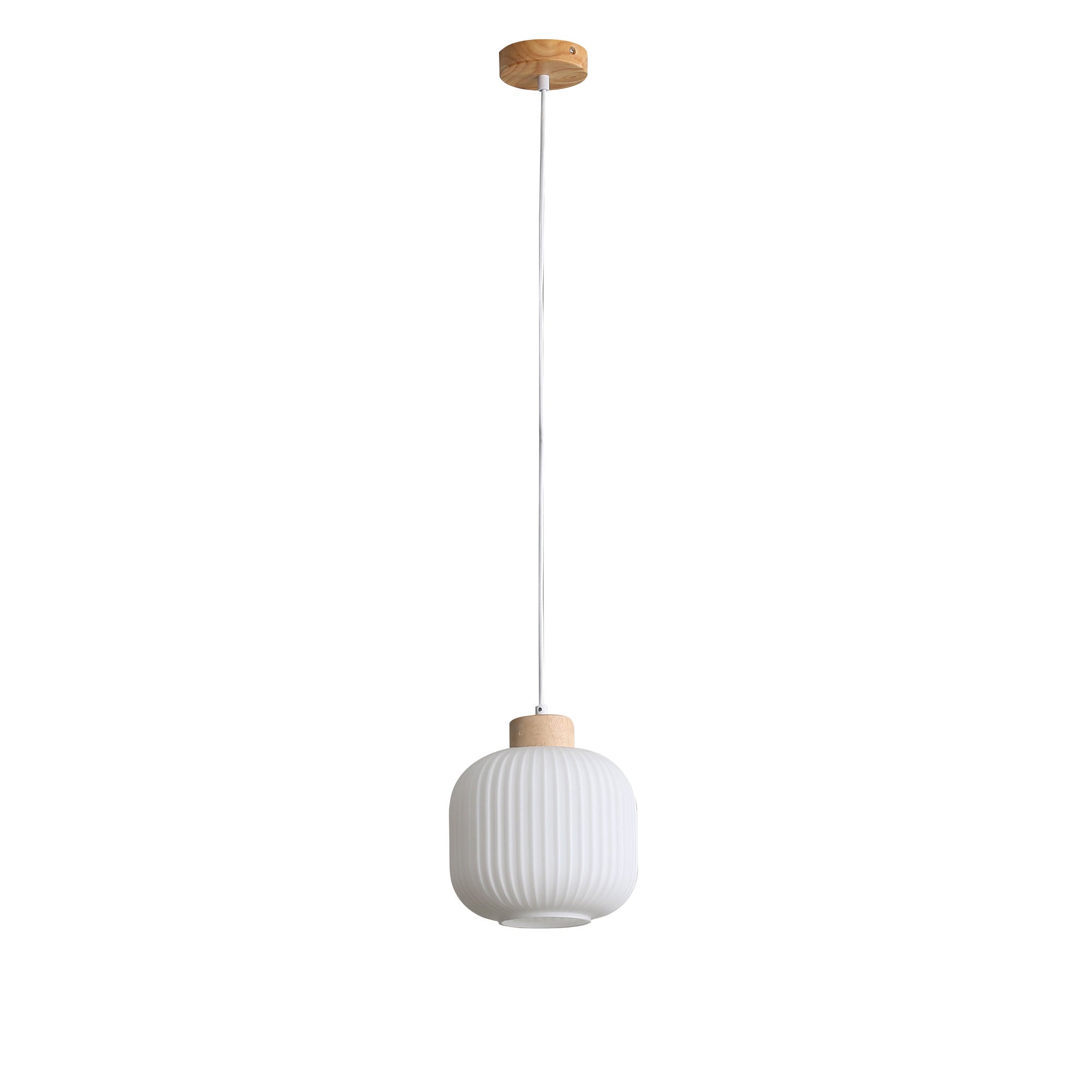 Bolli 200 Real Timber &Amp; Opal Glass Pendant