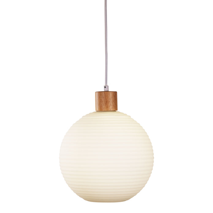 Twillo 25 Timber & Opal Glass Pendant