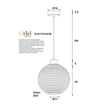 Twillo 30 Timber & Opal Glass Pendant