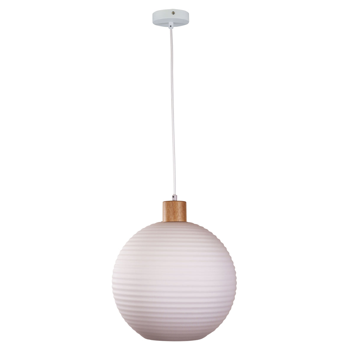 Twillo 30 Timber & Opal Glass Pendant