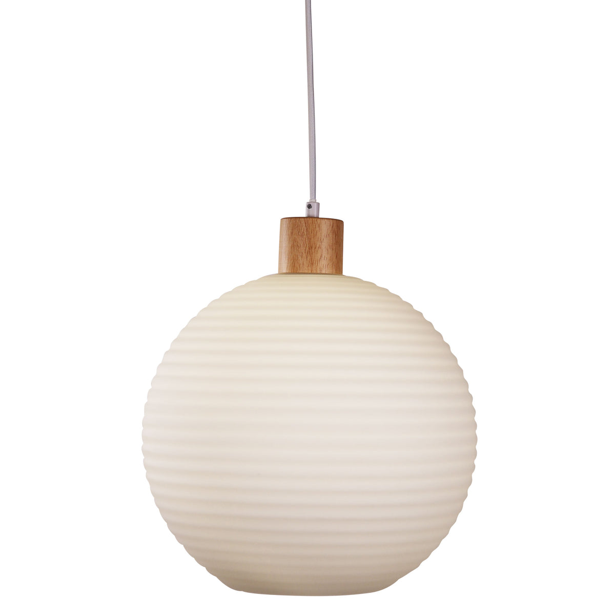 Twillo 30 Timber & Opal Glass Pendant