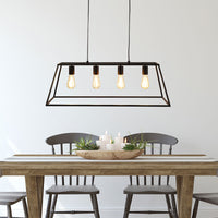 Thumbnail for Wainscott.4 Black 4 Light Hamptons Style Classic Pendant