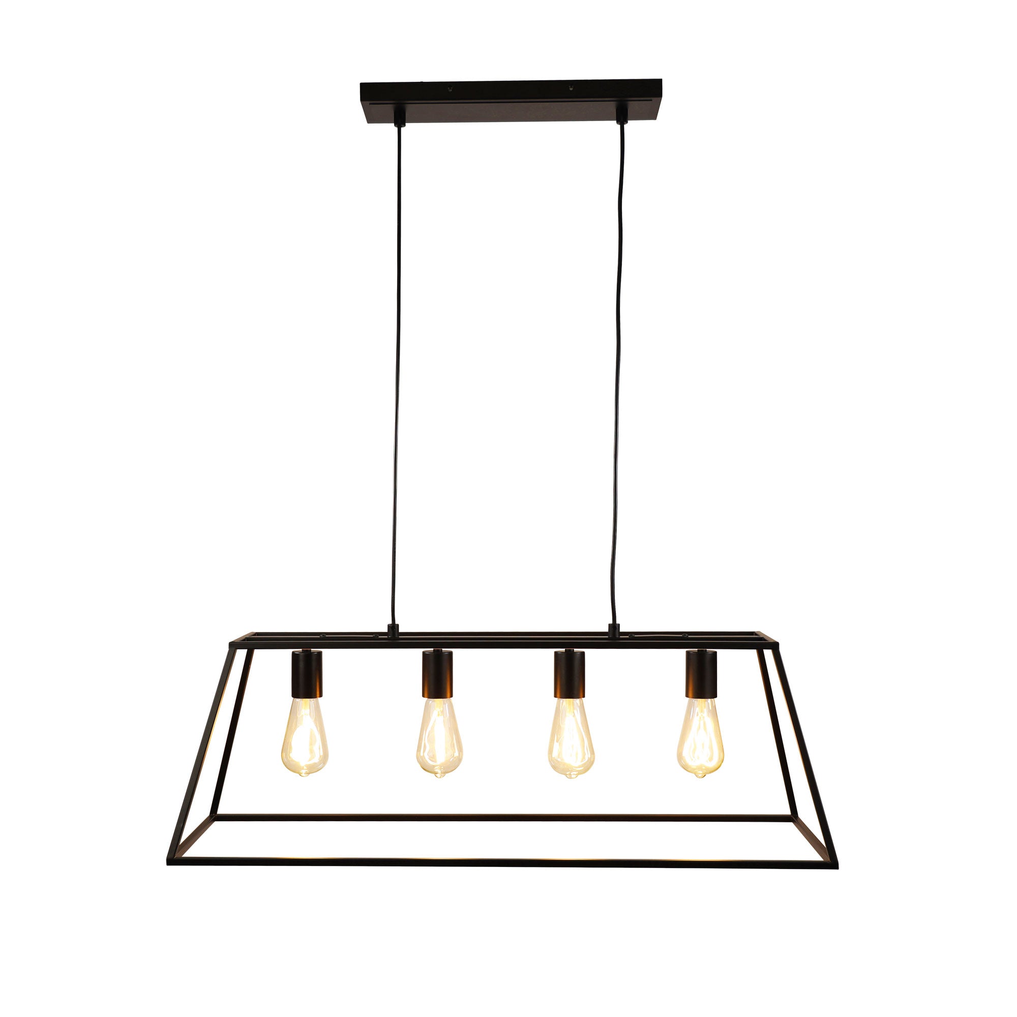 Wainscott.4 Black 4 Light Hamptons Style Classic Pendant