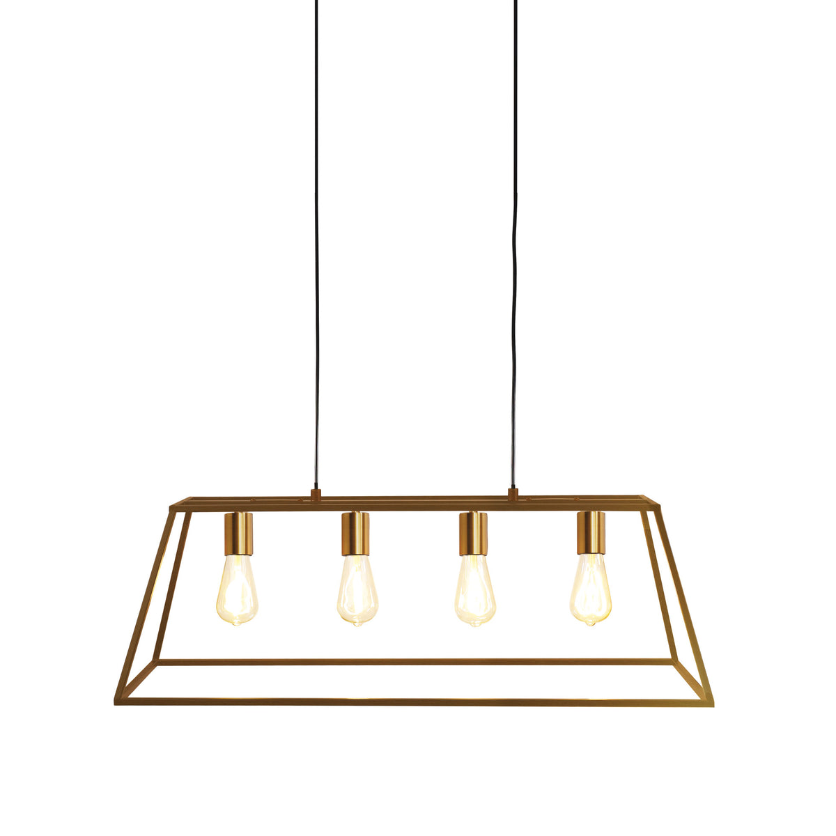Wainscott 4 Satin Brass 4 Light Hamptons Style Classic Pendant