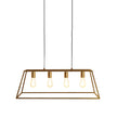 Wainscott 4 Satin Brass 4 Light Hamptons Style Classic Pendant