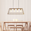Wainscott 4 Satin Brass 4 Light Hamptons Style Classic Pendant