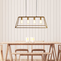 Thumbnail for Wainscott.4 Satin Brass 4 Light Hamptons Style Classic Pendant