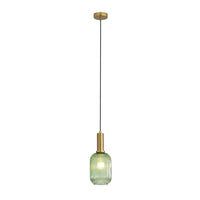 Thumbnail for Luxe.130 Green Ribbed Glass Pendant Light