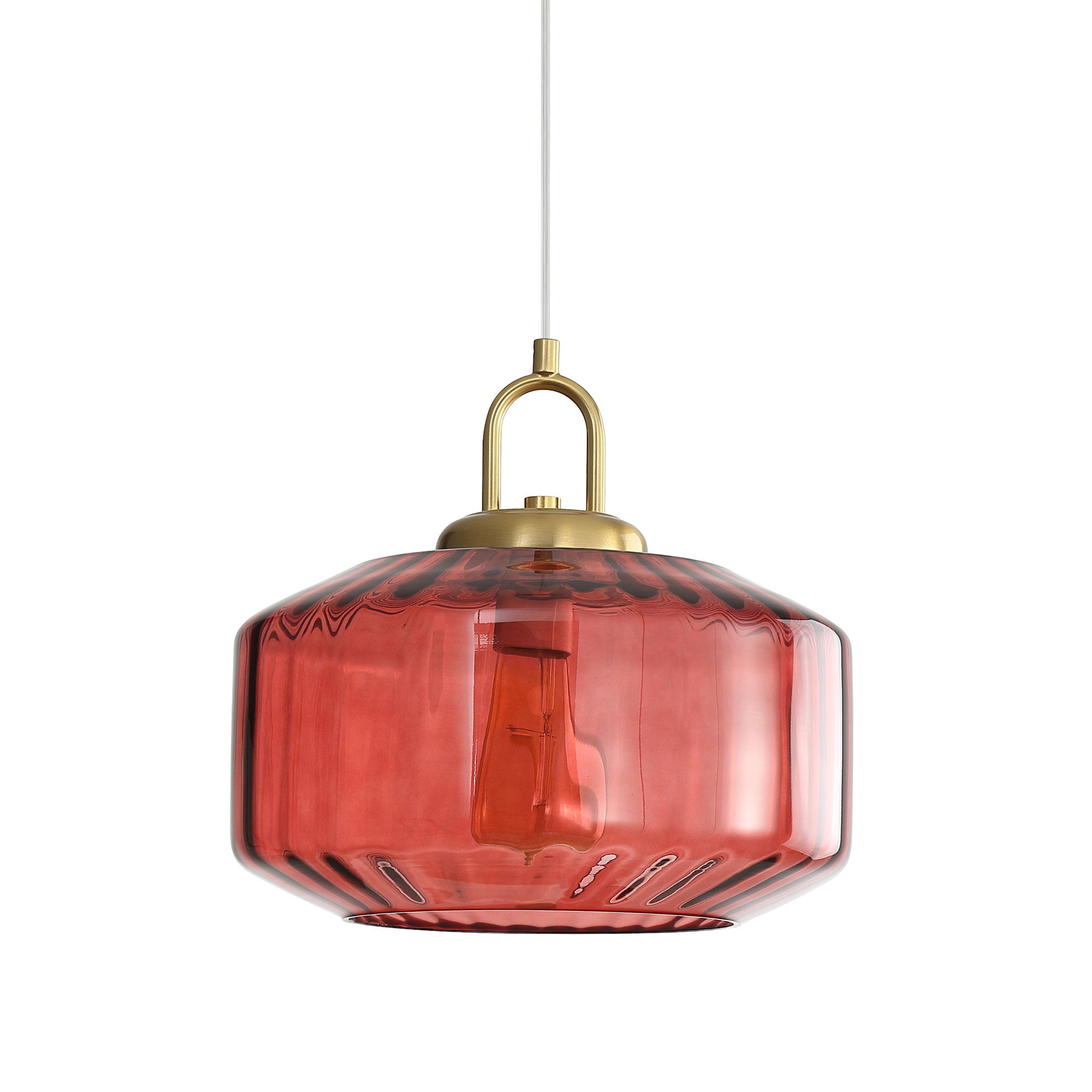 Clarise Rose Geometric Glass Pendant