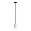 Arley Black & Opal Ribbed Glass Pendant