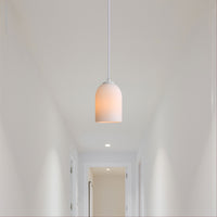 Thumbnail for Arley White Ribbed Glass Pendant