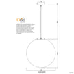 Phase 40 White Acrylic Sphere Pendant