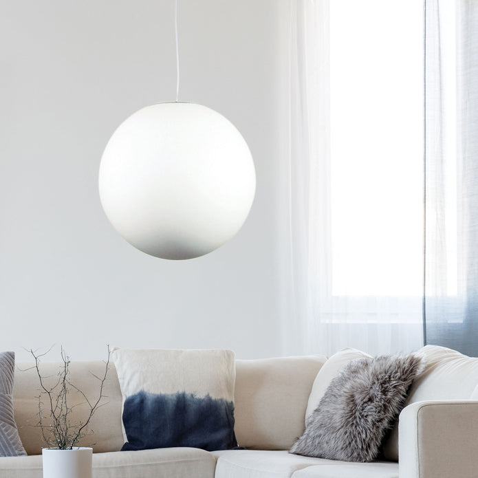 Phase 50 White Acrylic Sphere Pendant