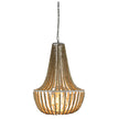 Cascara Natural Wooden Beaded 3 Light Pendant