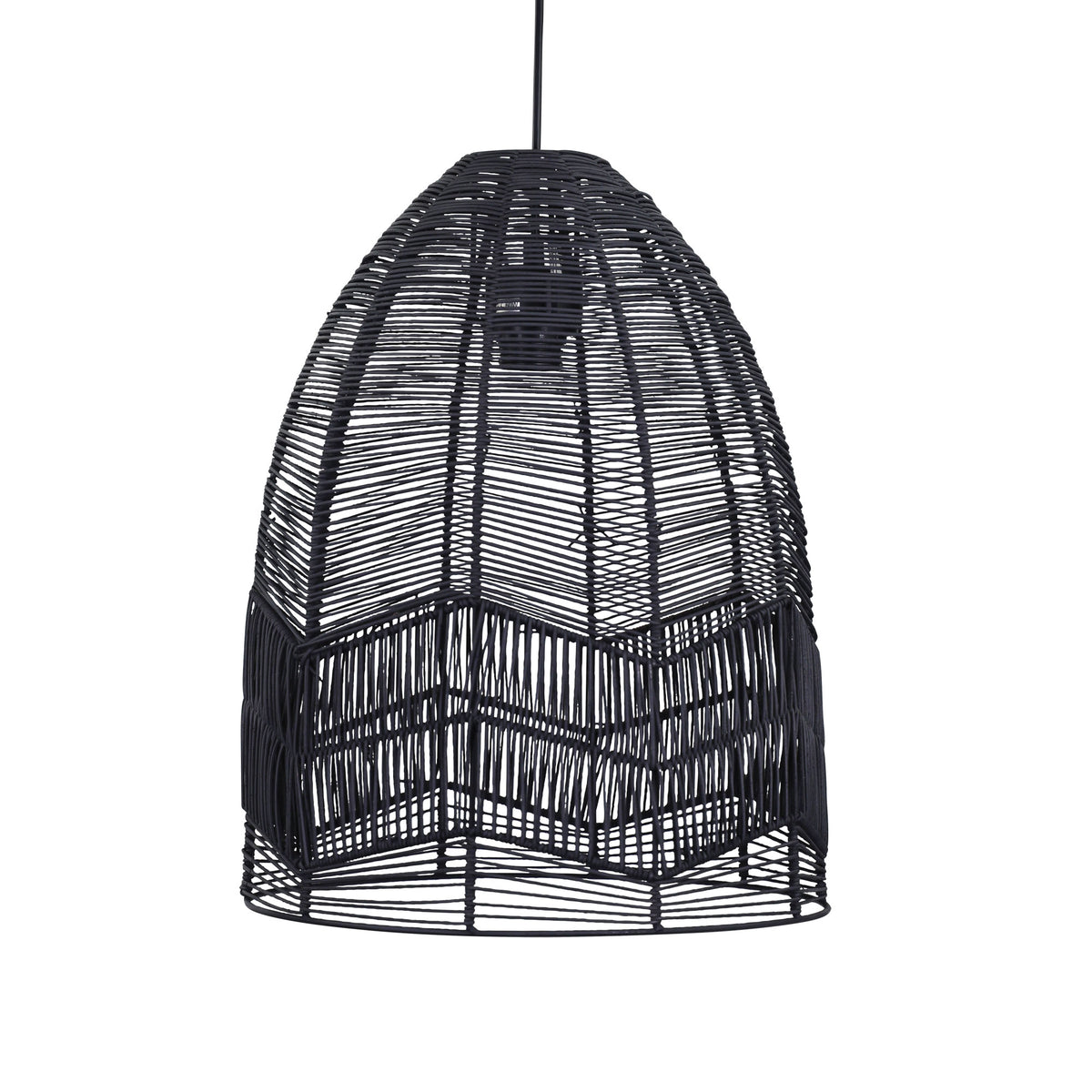 Serang 35 Black Cane Pendant Shade Only 