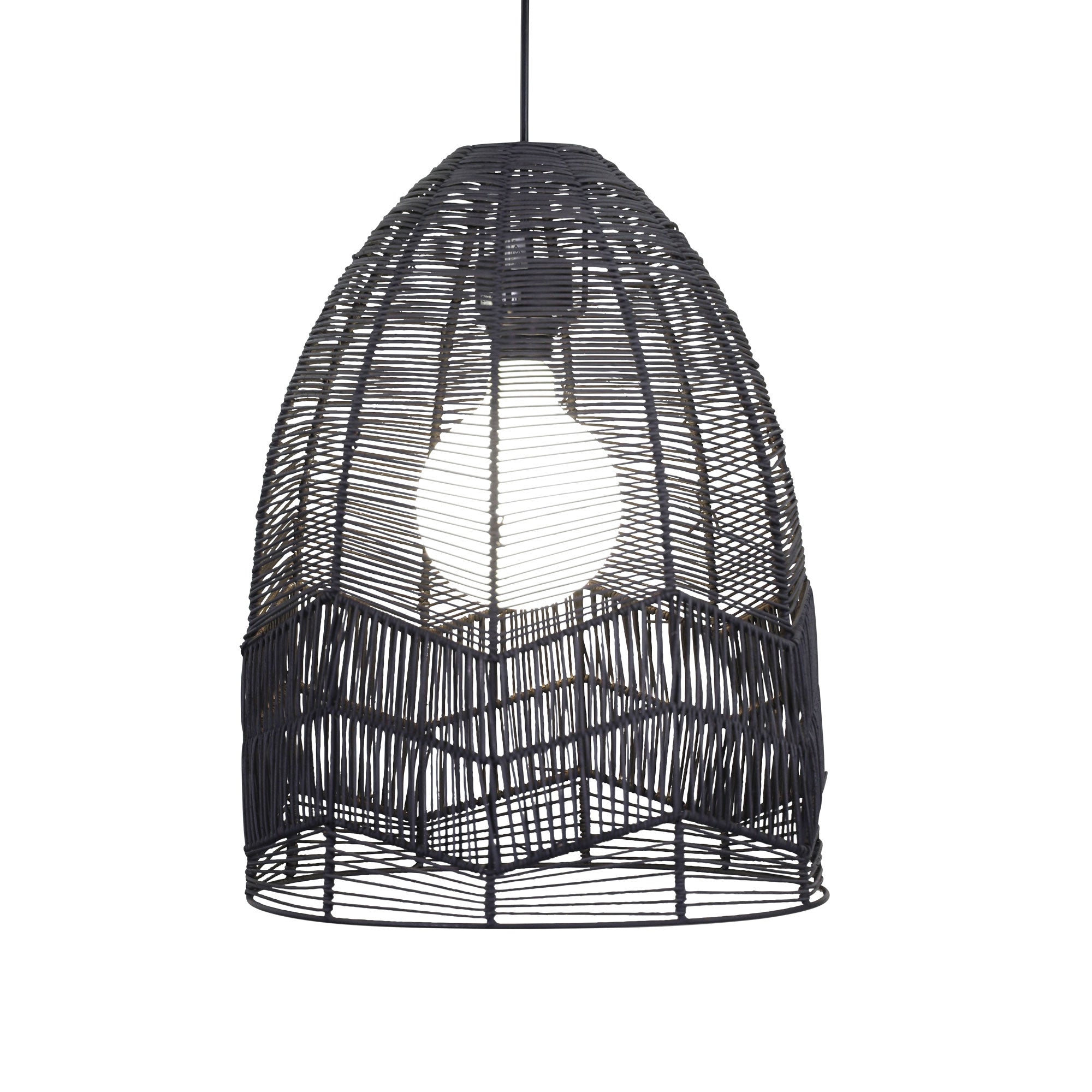 Serang.35 Black Rattan Cane Pendant Shade Only