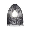 Serang 35 Black Rattan Cane Pendant Shade Only