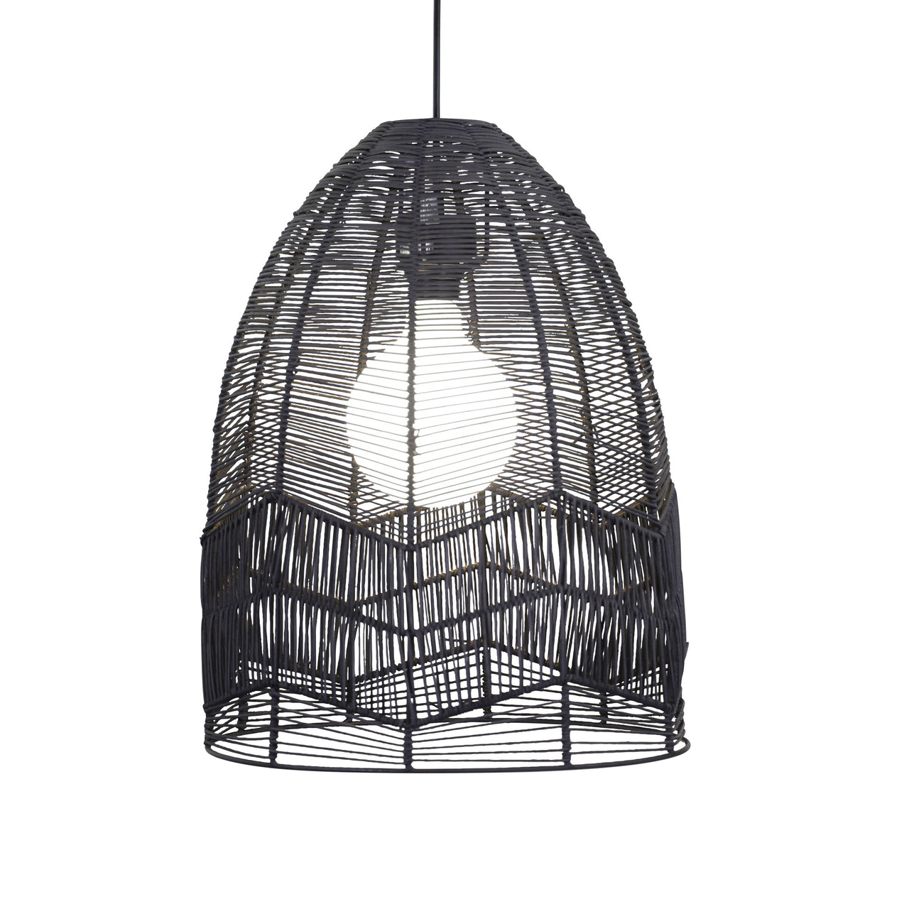 Serang.35 Black Rattan Cane Pendant Shade Only