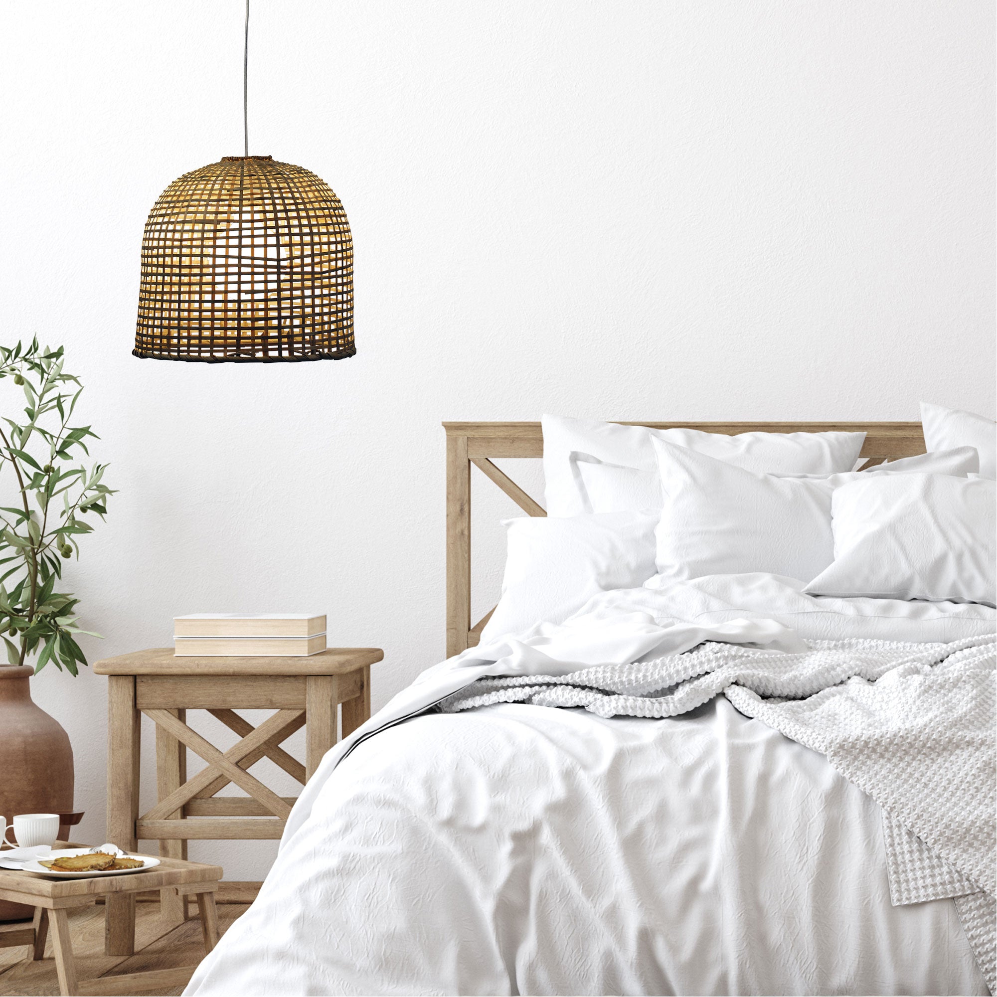 Batur Natural Hand Woven Rattan Cane Pendant Shade Only
