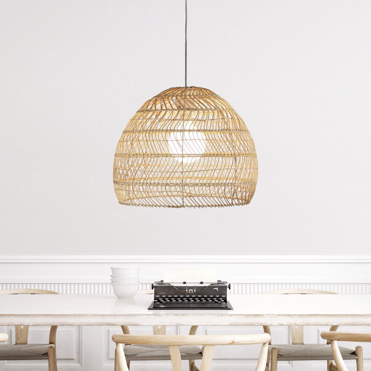 Mette 47 Natural Rattan Cane Pendant Shade Only