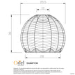 Koga 36 Natural Rattan Cane Pendant Shade Only