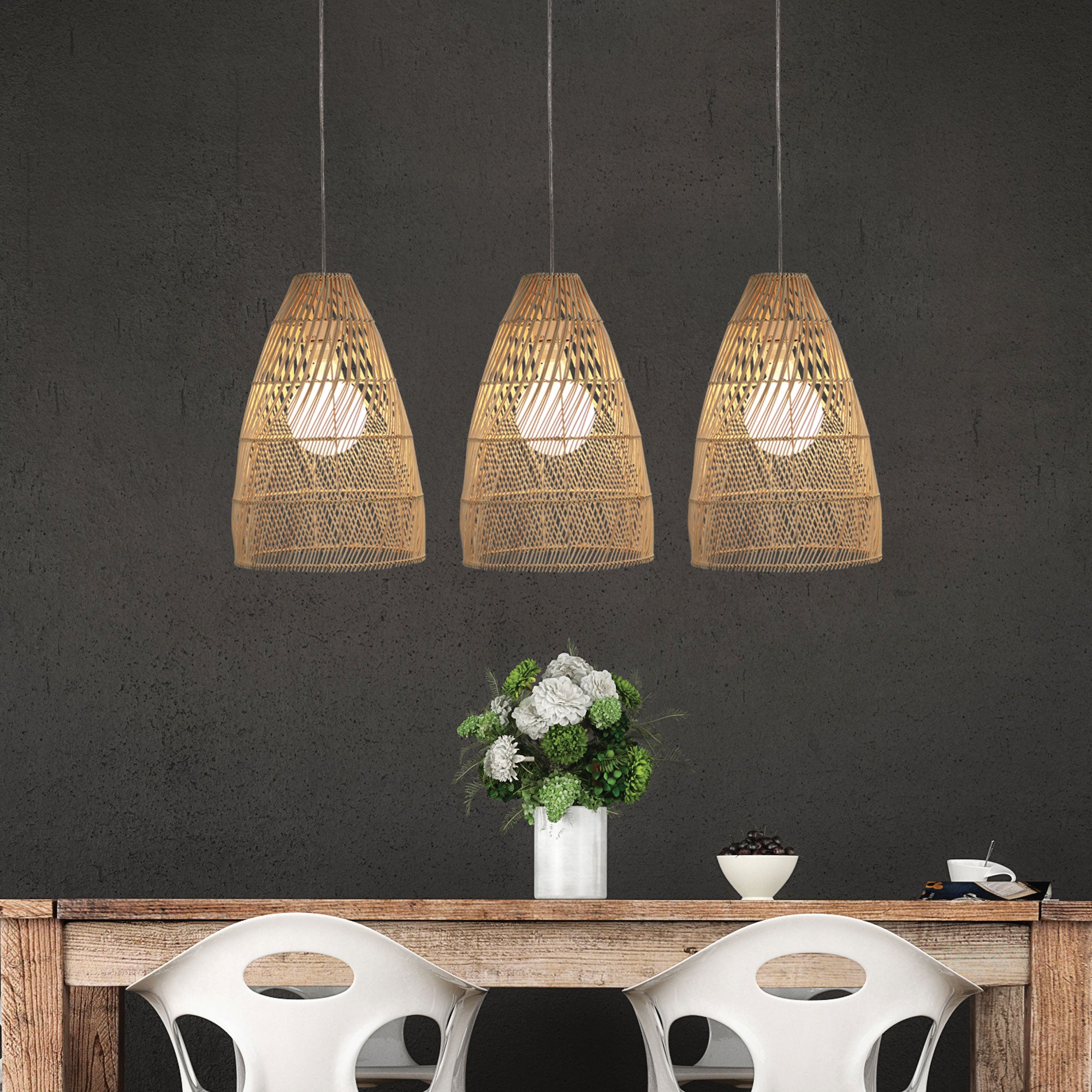 Oden.30 Natural Rattan Cane Pendant Shade Only