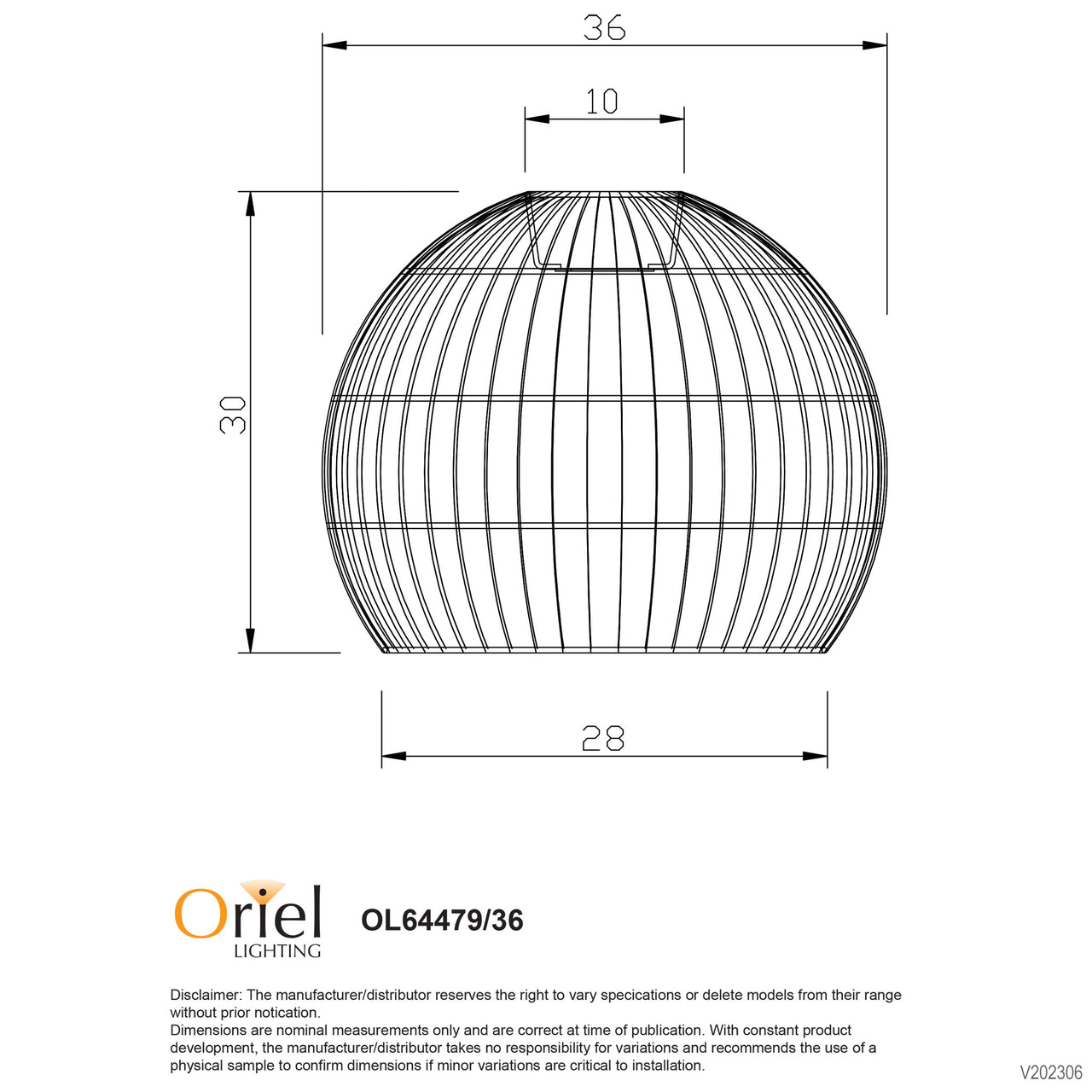 Batu.36 Natural Rattan Cane Pendant Shade Only