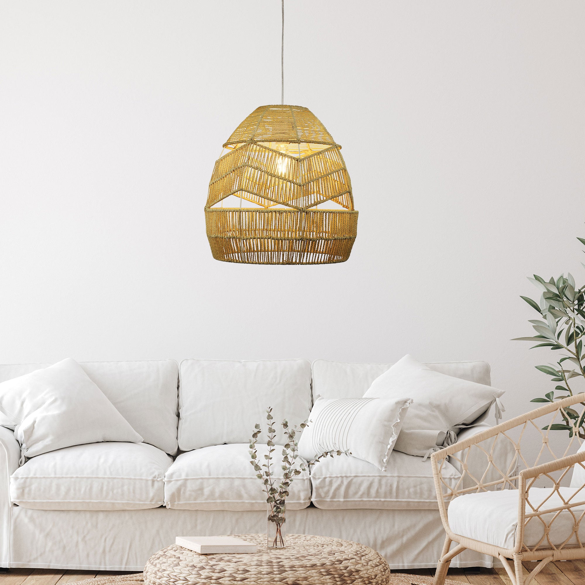 Kupang.45 Natural Paper String Pendant Shade Only