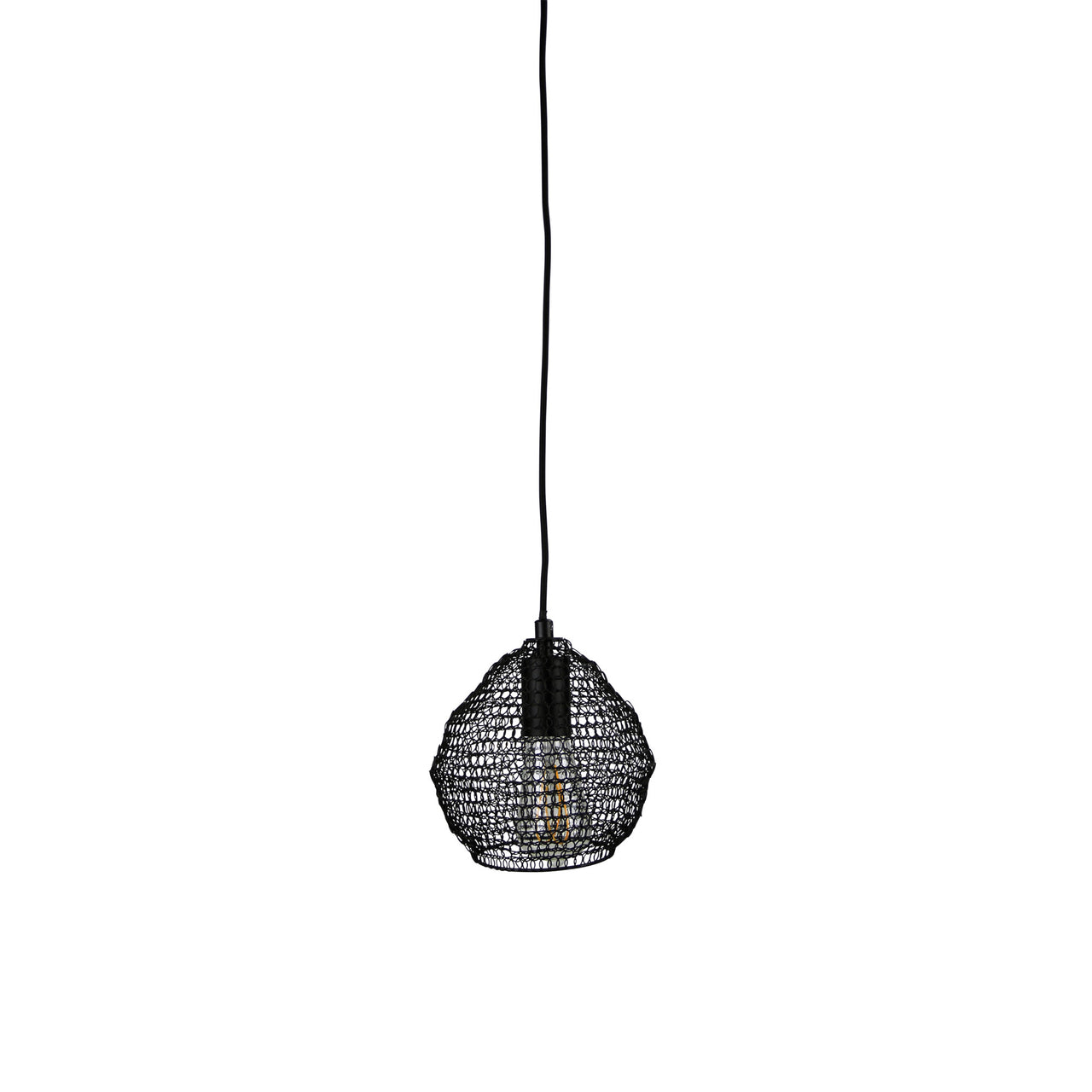 Mudag Small Black Metal Mesh Pendant