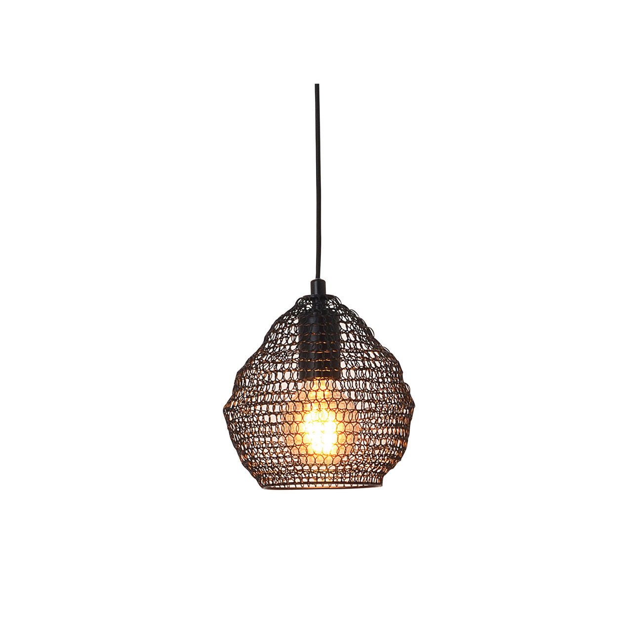 Mudag Small Black Metal Mesh Pendant