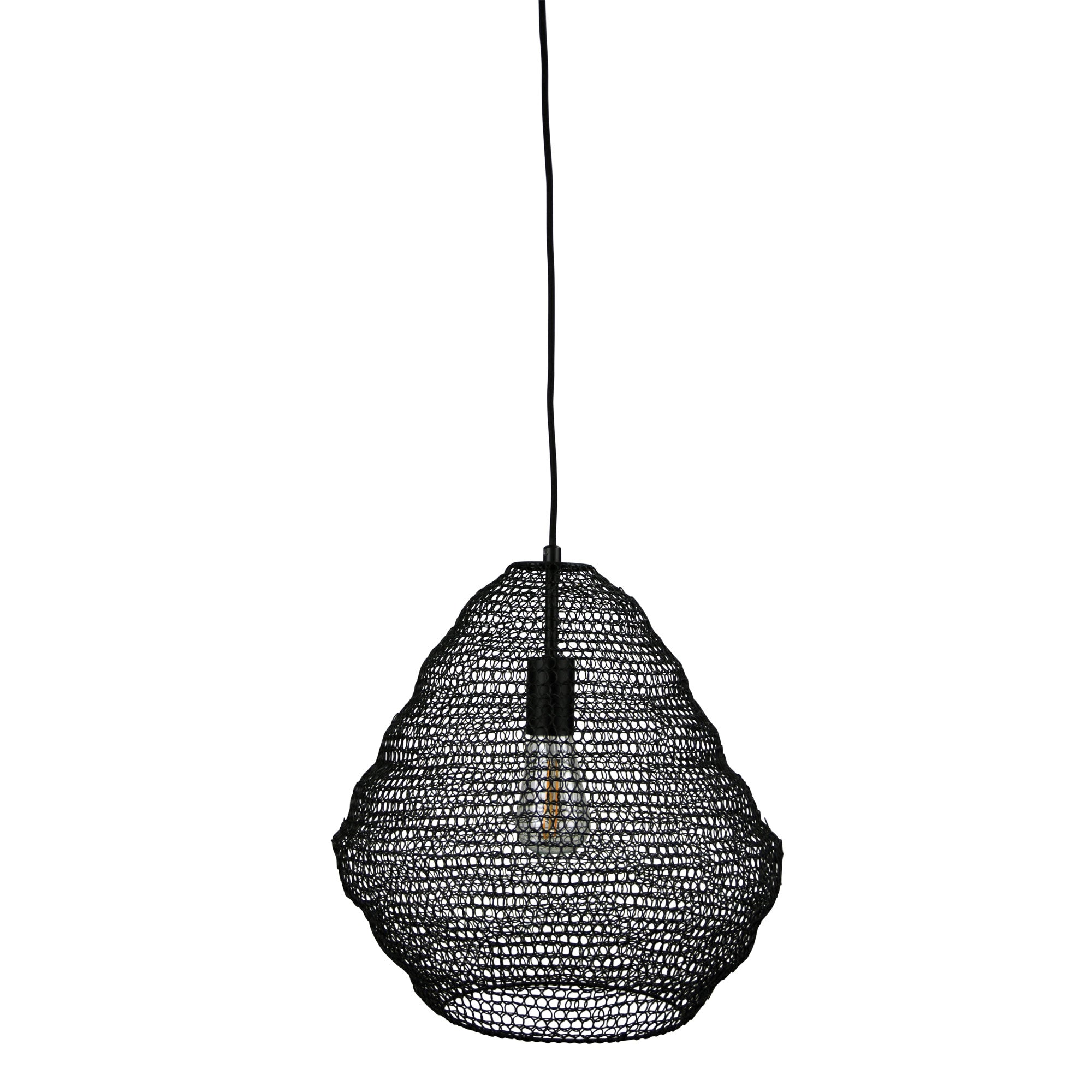 Mudag Large Black Metal Mesh Pendant