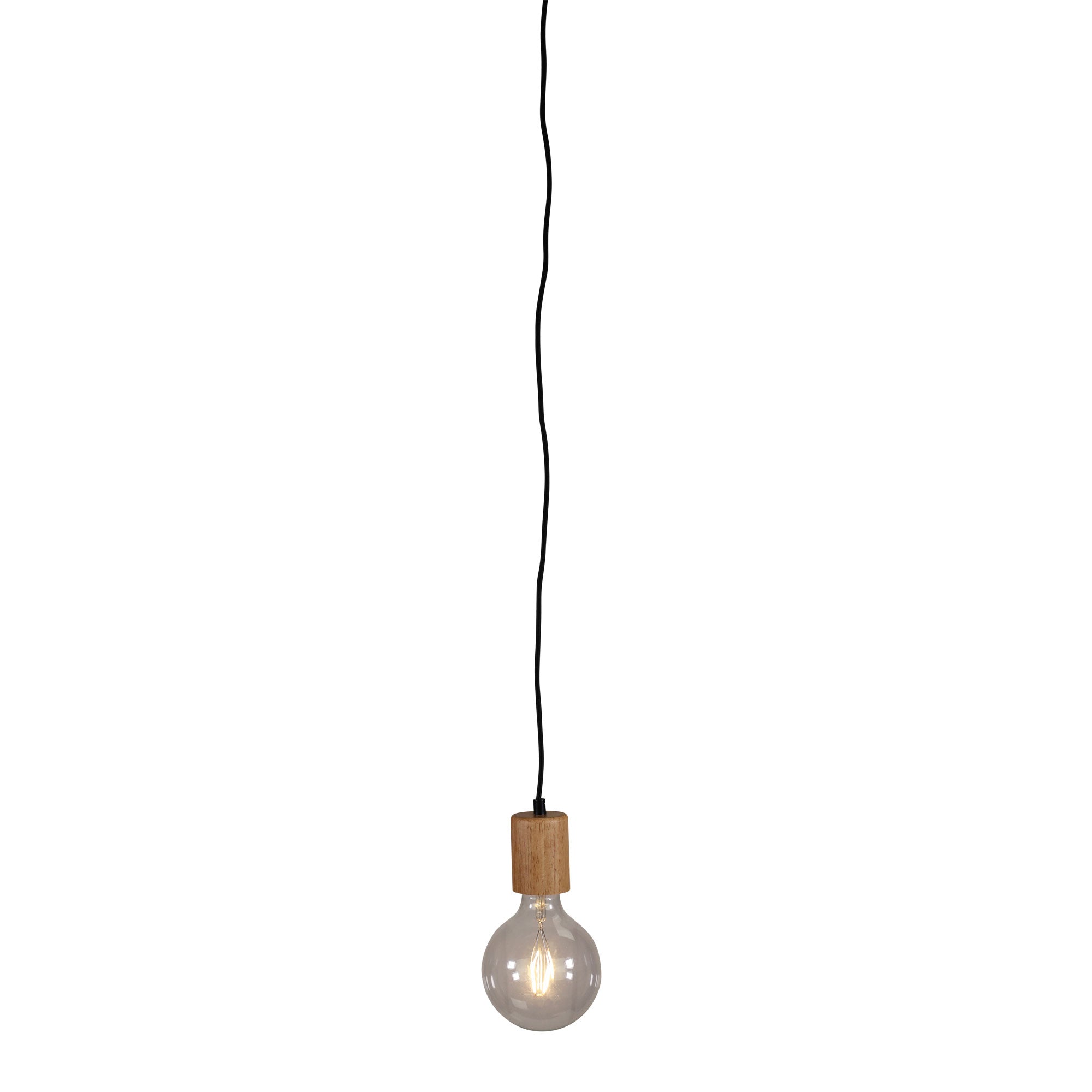Plug Timber & Cloth Cord Pendant Suspension