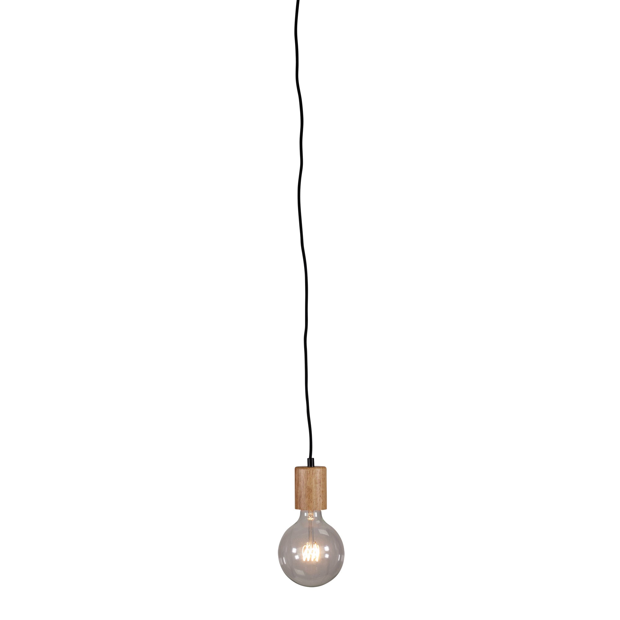 Plug Timber & Cloth Cord Pendant Suspension