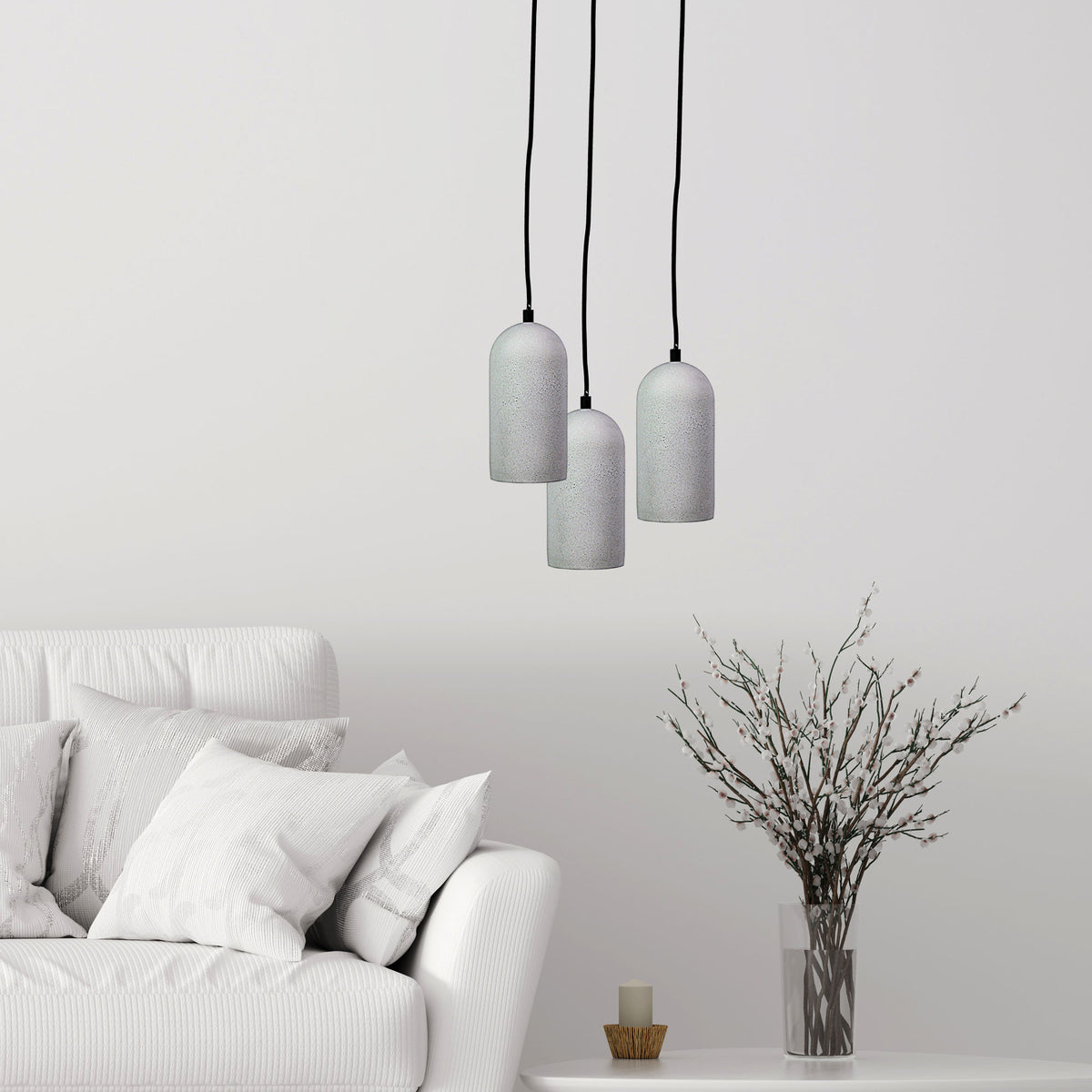 Cimo 10 Grey Concrete Look Urban Style Pendant
