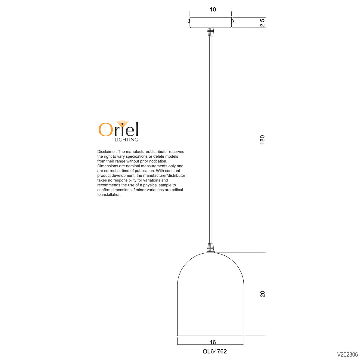 Terros 160 White Terrazzo Retro Pendant