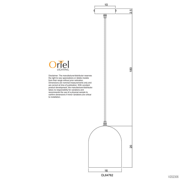Terros 160 White Terrazzo Retro Pendant