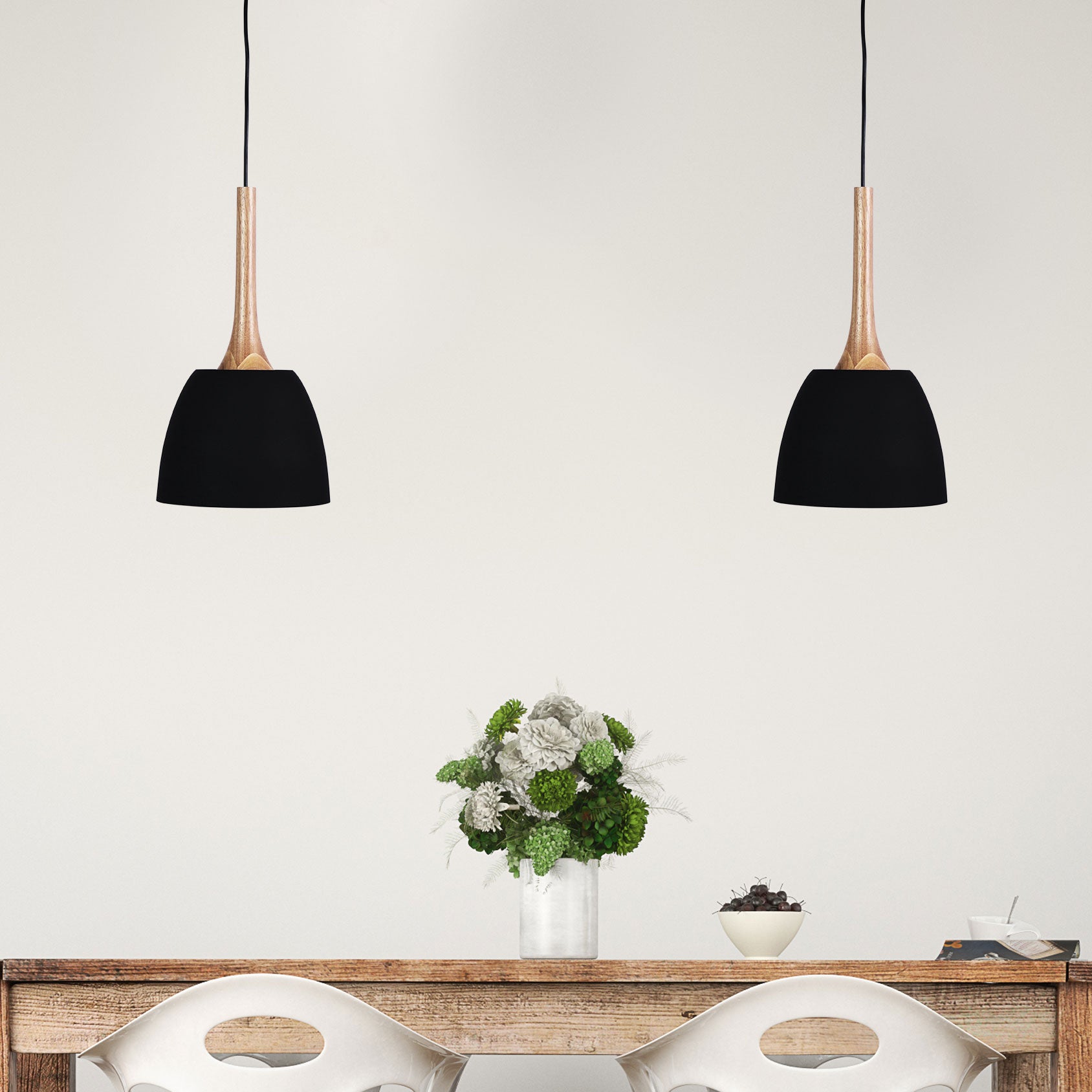Malt.22 Black & Timber Urban Retro Industrial Style Pendant