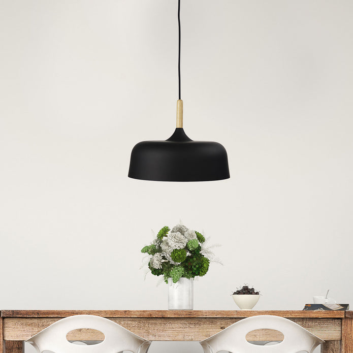 Malt 32 Black & Timber Urban Retro Industrial Style Pendant