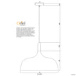Malt 48 White & Timber Urban Retro Industrial Style Pendant