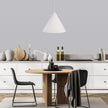 Conic 45 White Metal Stylish Conical Pendant