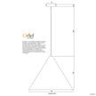 Conic 45 White Metal Stylish Conical Pendant