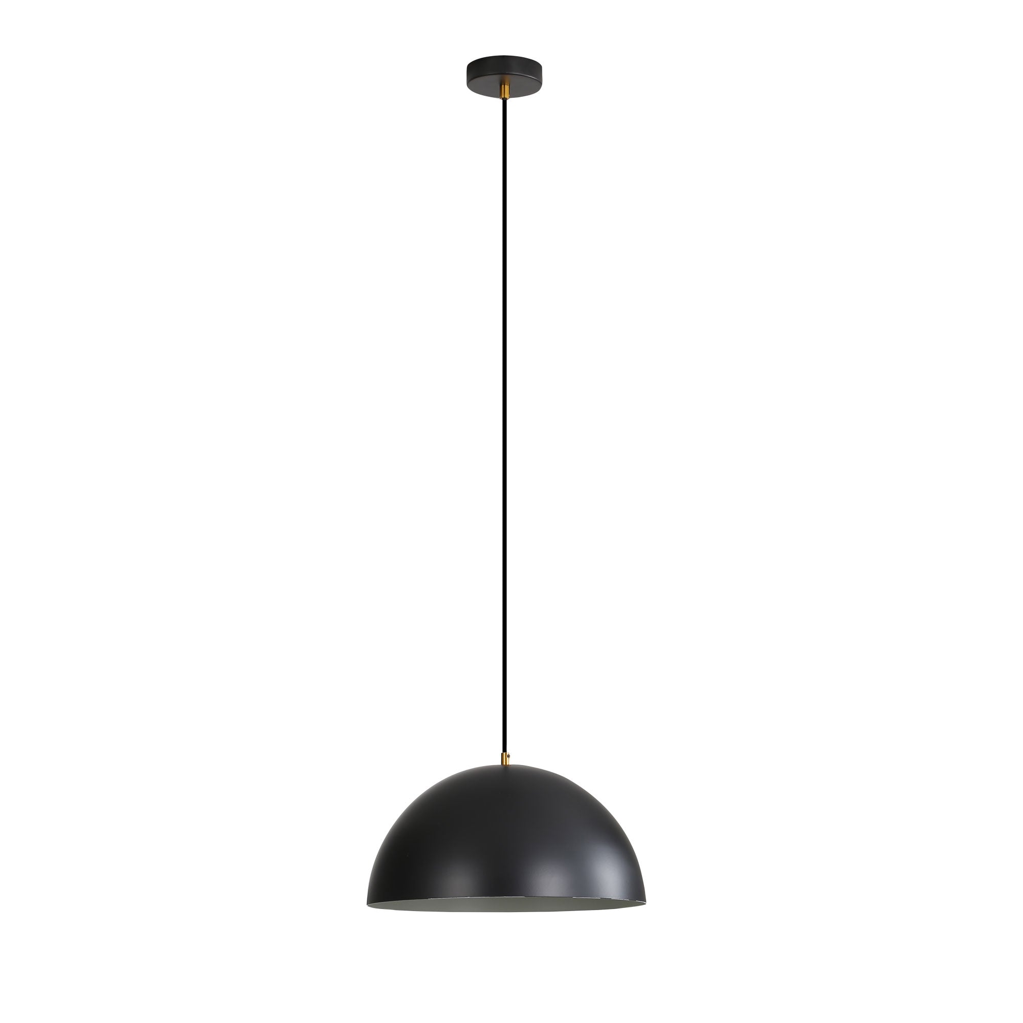Lexi.35 Black Metal Dome Pendant Light
