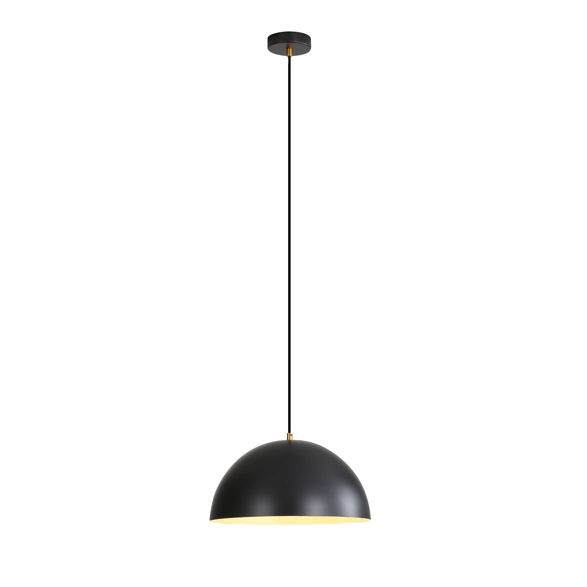 Lexi.35 Black Metal Dome Pendant Light